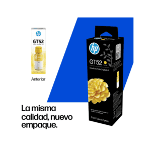 Botella de tinta HP GT52 Amarilla Original (M0H56A)