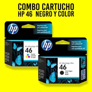 Combo cartucho de tinta HP 46 Negro y Tricolor Original