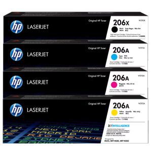 Combo cartucho de toner HP 206X Negro y 206A Colores Original