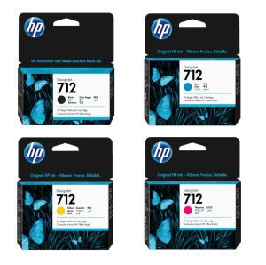 Combo cartucho de tinta HP 712 38ML Negro y 712 Colores Original