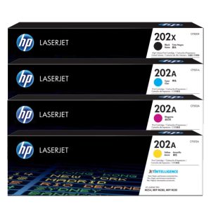 Combo cartucho de toner HP 202X Negro y 202A Colores Original