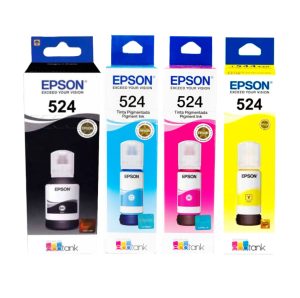 Combo botellas de tinta Epson T524 Negro y T524 Colores Original