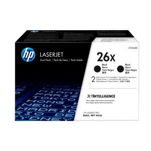 Pack de 2 Cartuchos de Tóner HP 26X negro LaserJet original (CF226XD)
