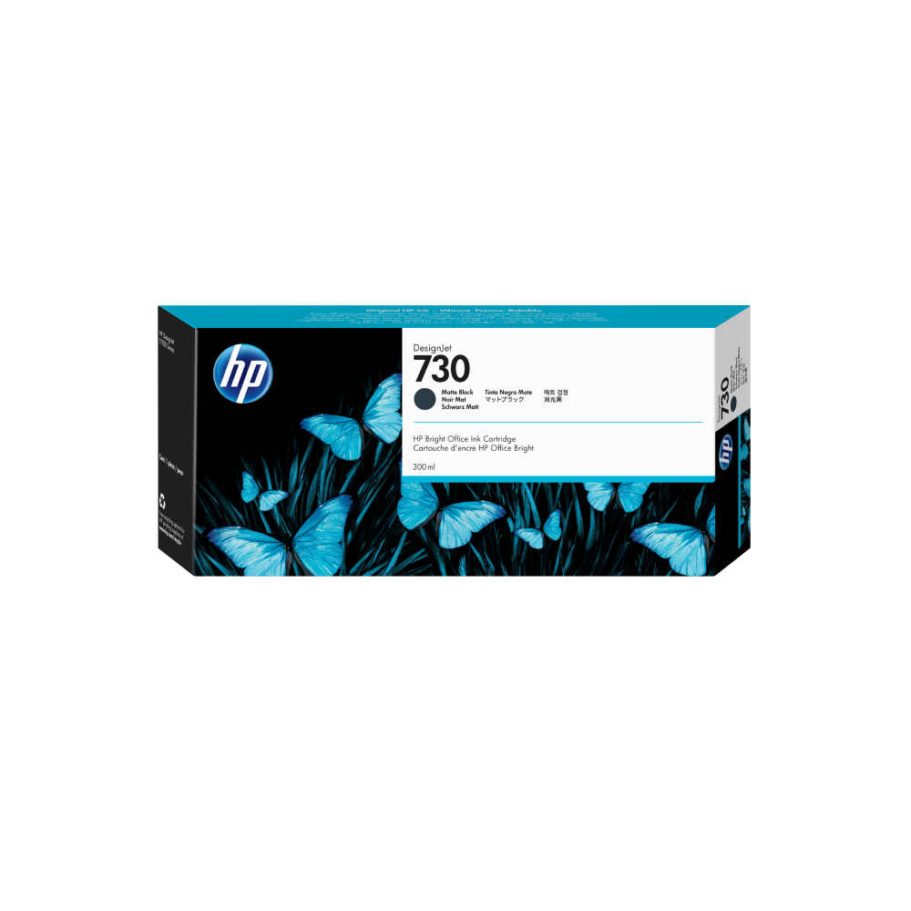 CARTUCHO HP P2V71A # 730 NEGRO MATTE 300ML