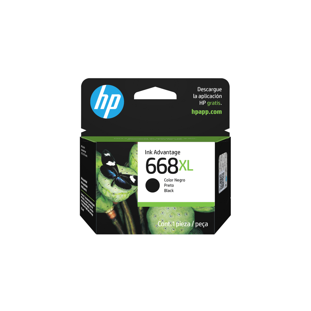 Cartucho De Tinta HP 668XL Negro Original (7FP39VL)