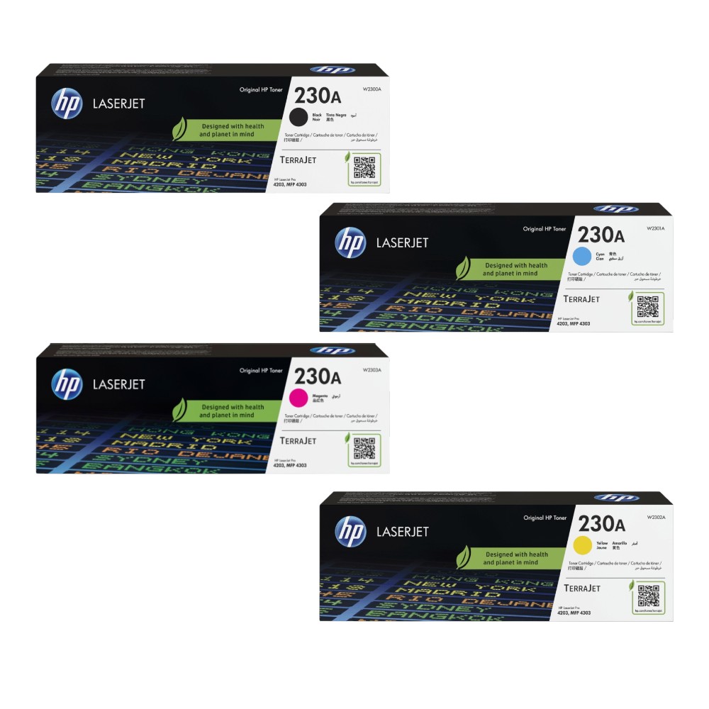 Combo de Toner HP 230A Negro y colores Original