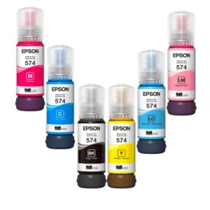 Combo de Botellas de Tinta Epson 574 negra y colores originales