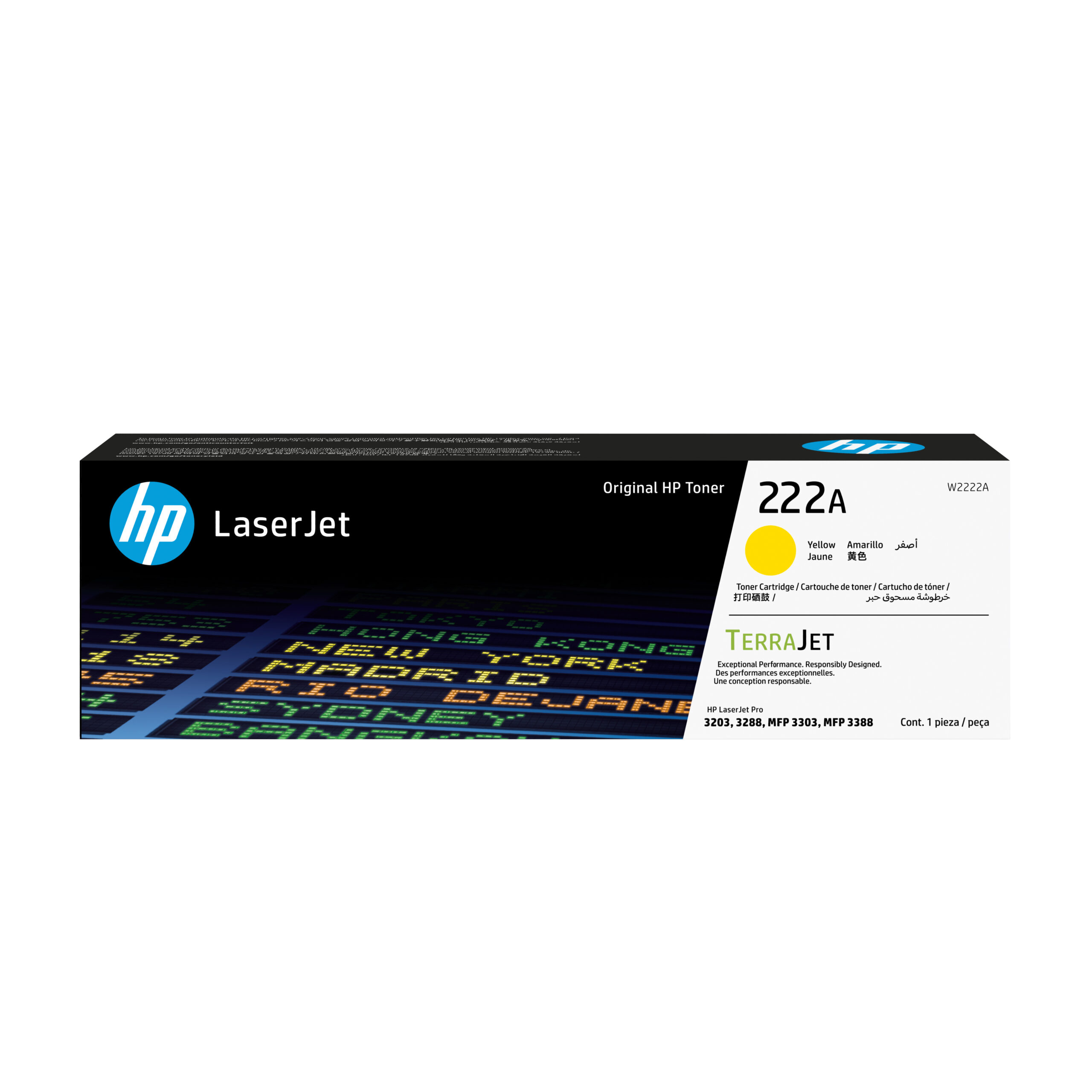 Cartucho De Toner HP 222A Amarillo LaserJet Original (W2222A)