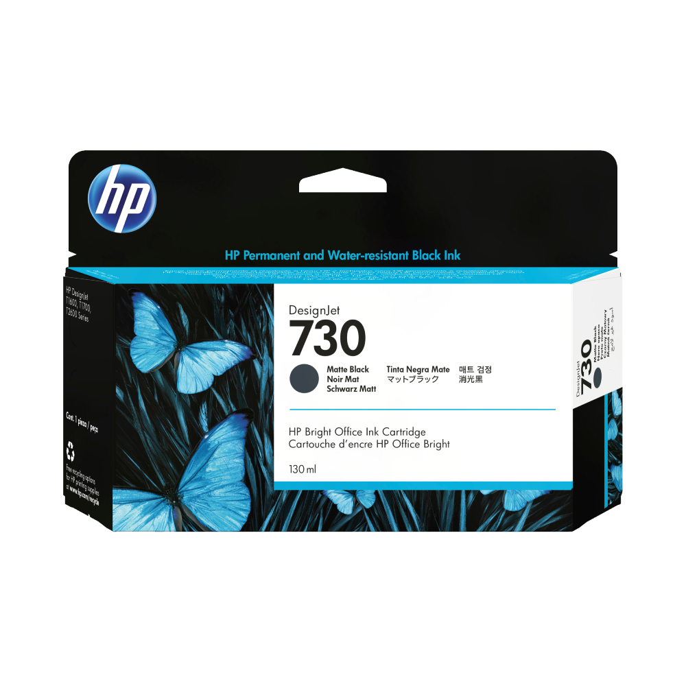 Cartucho De Tinta HP P2V71A # 730 Negro Matte 130ML Original